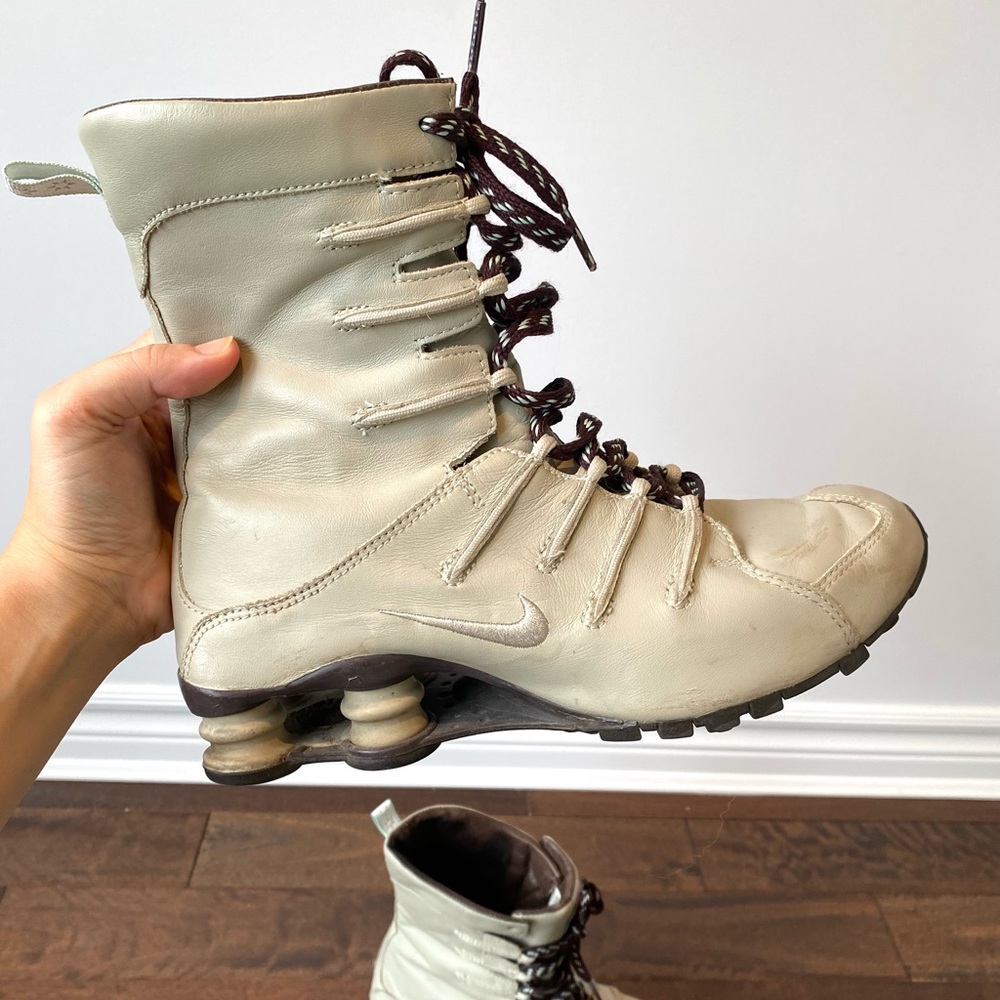 Rare Discontinued Y2K Nike SHOX Lace Up Boots Sneakers - US Size 7 / Euro 38